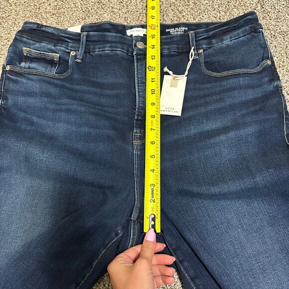 GOOD AMERICAN Women's Good Classic Baby Step Hem Size 22 In Indigo511 - Picture 8 of 13